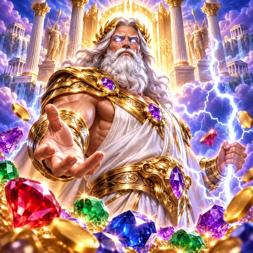 Gates of Olympus cover: Greek gods and gems